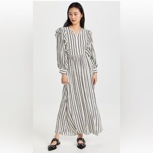 Baum und Pferdgarten Maxi Dress Womens EU 38 US 8 Black Stripes Cottagecore